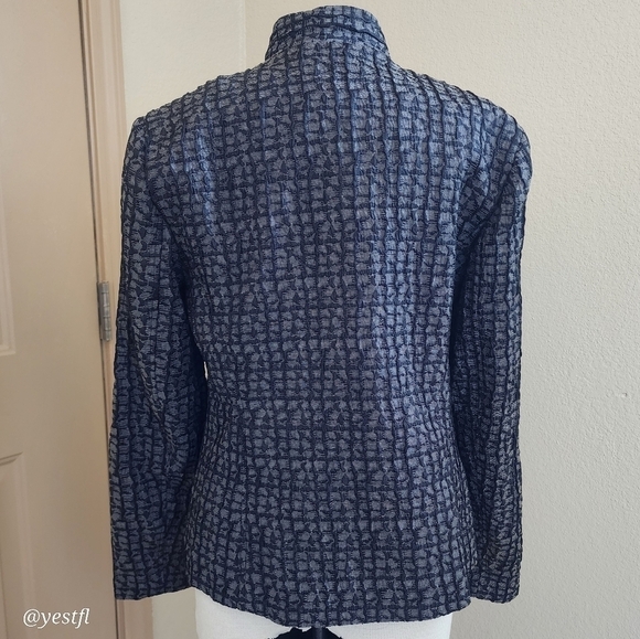 Due Per Due texture zip up jacket M - Picture 2 of 5